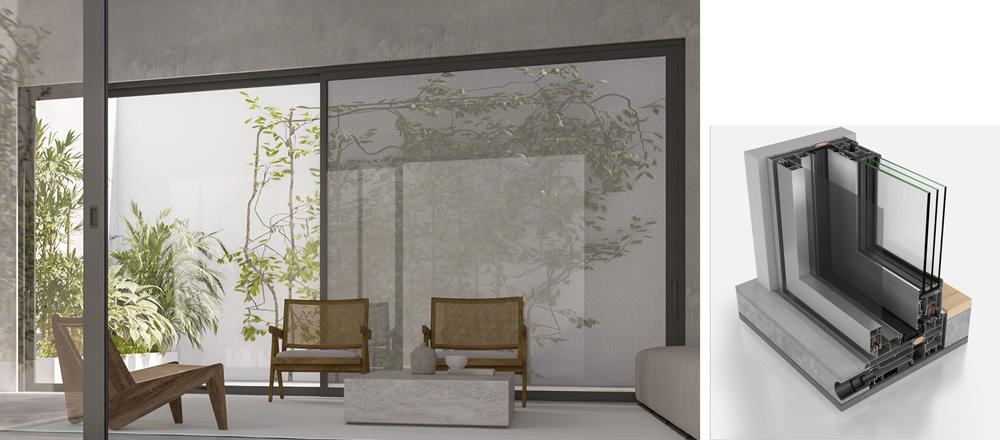 2-Sash with flyscreen