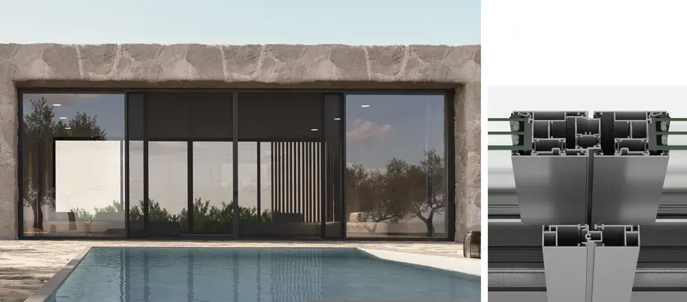 4-Sash meeting stile with ﬂyscreen