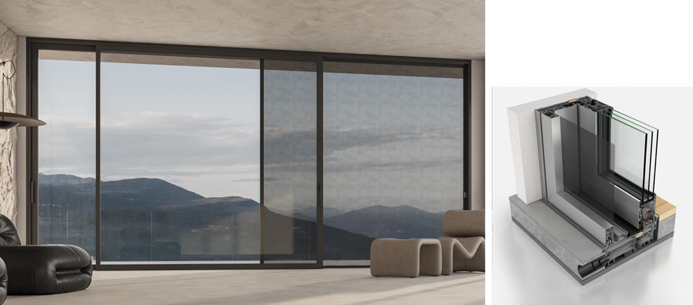 2-Sash with flyscreen