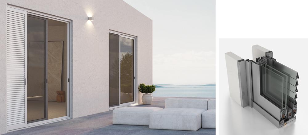 1-Sash inwall with flyscreen and shutter