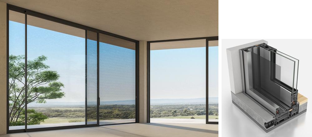 2-Sash with flyscreen