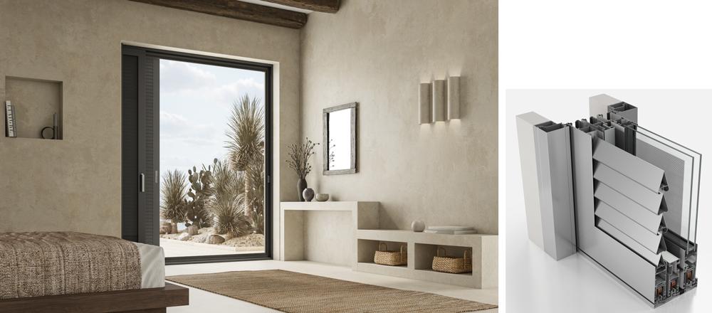 1-SASH INWALL WITH FLYSCREEN AND SHUTTER