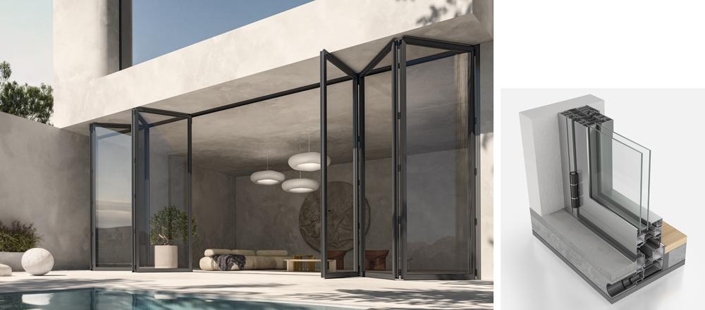 4 φύλλα + 3 φύλλα με άνοιγμα προς τα έξω