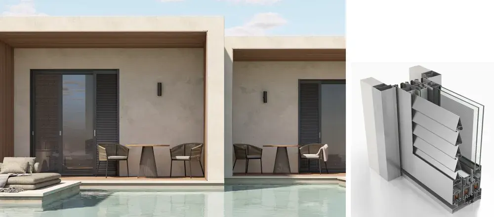 1-SASH INWALL WITH FLYSCREEN AND SHUTTER