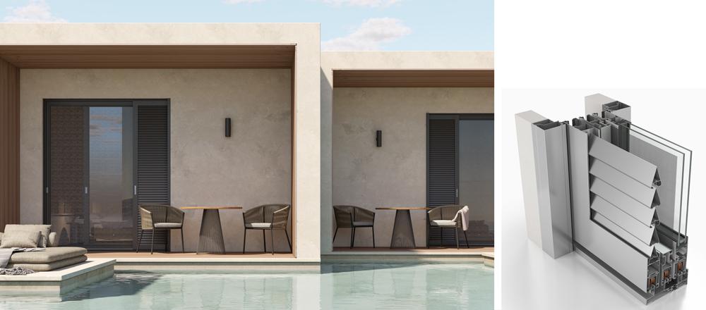 1-SASH INWALL WITH FLYSCREEN AND SHUTTER